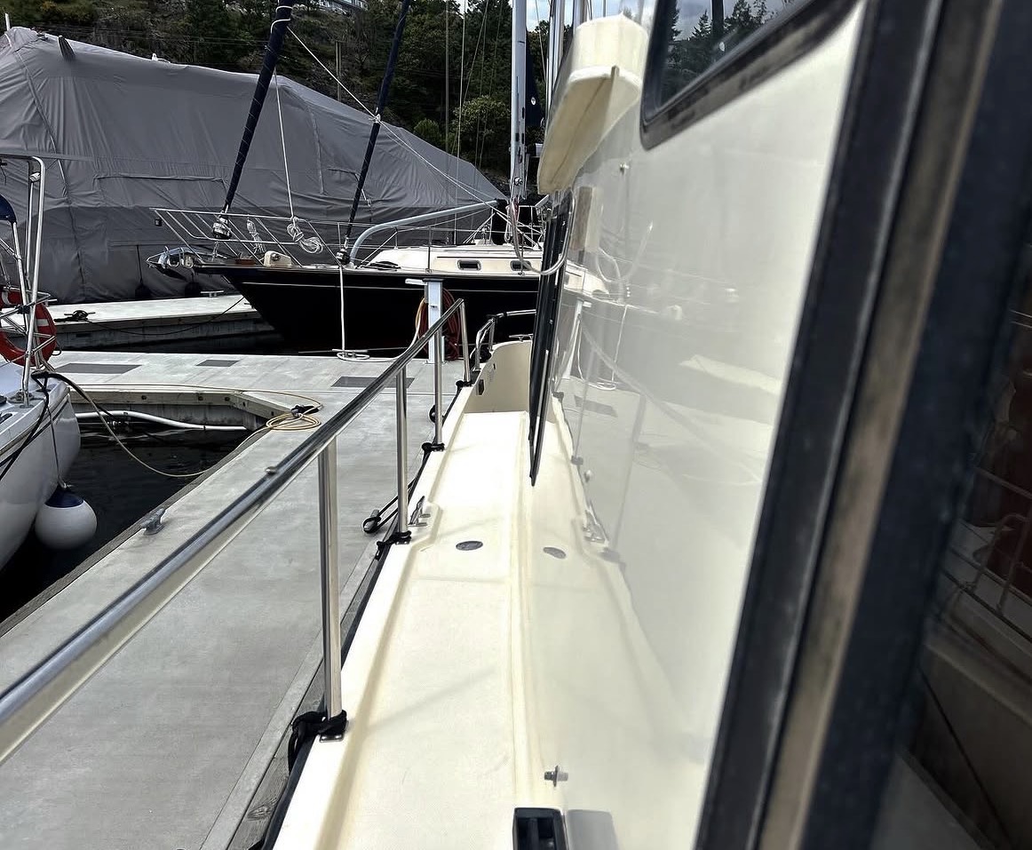 Ranger Tug detailing bottom paint Vancouver Island